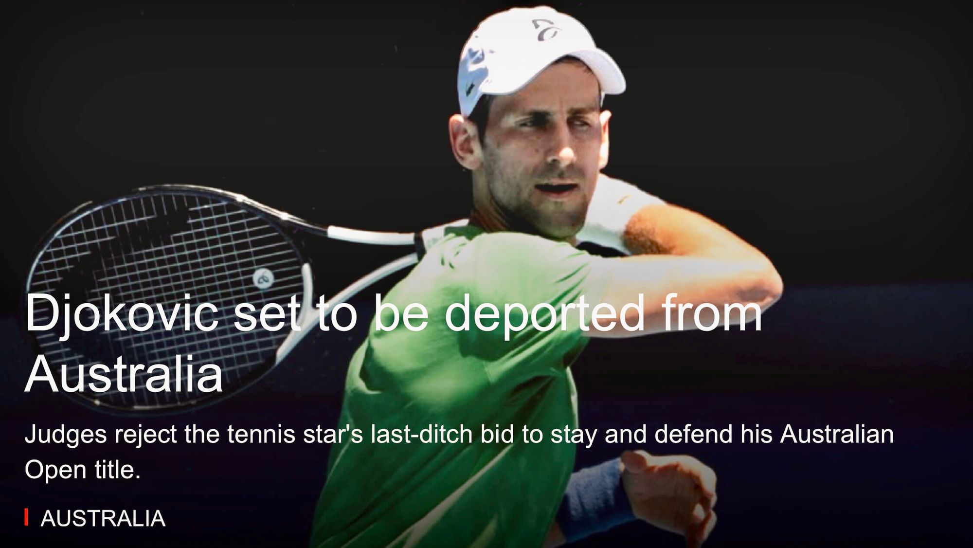 Australia says NO to Novak